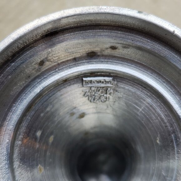 PEWTER Art 3D Hunting Scene Wine GOBLET Man smoking Pipe Deer Stag Leaf Chalice - Picture 6 of 8